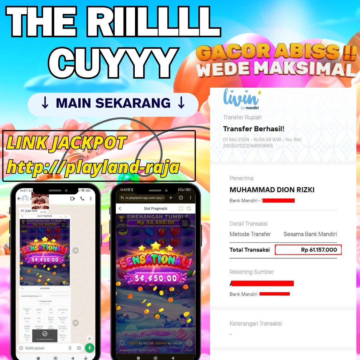 BUKTI JACKPOT SWEET BONANZA PLAYLAND88