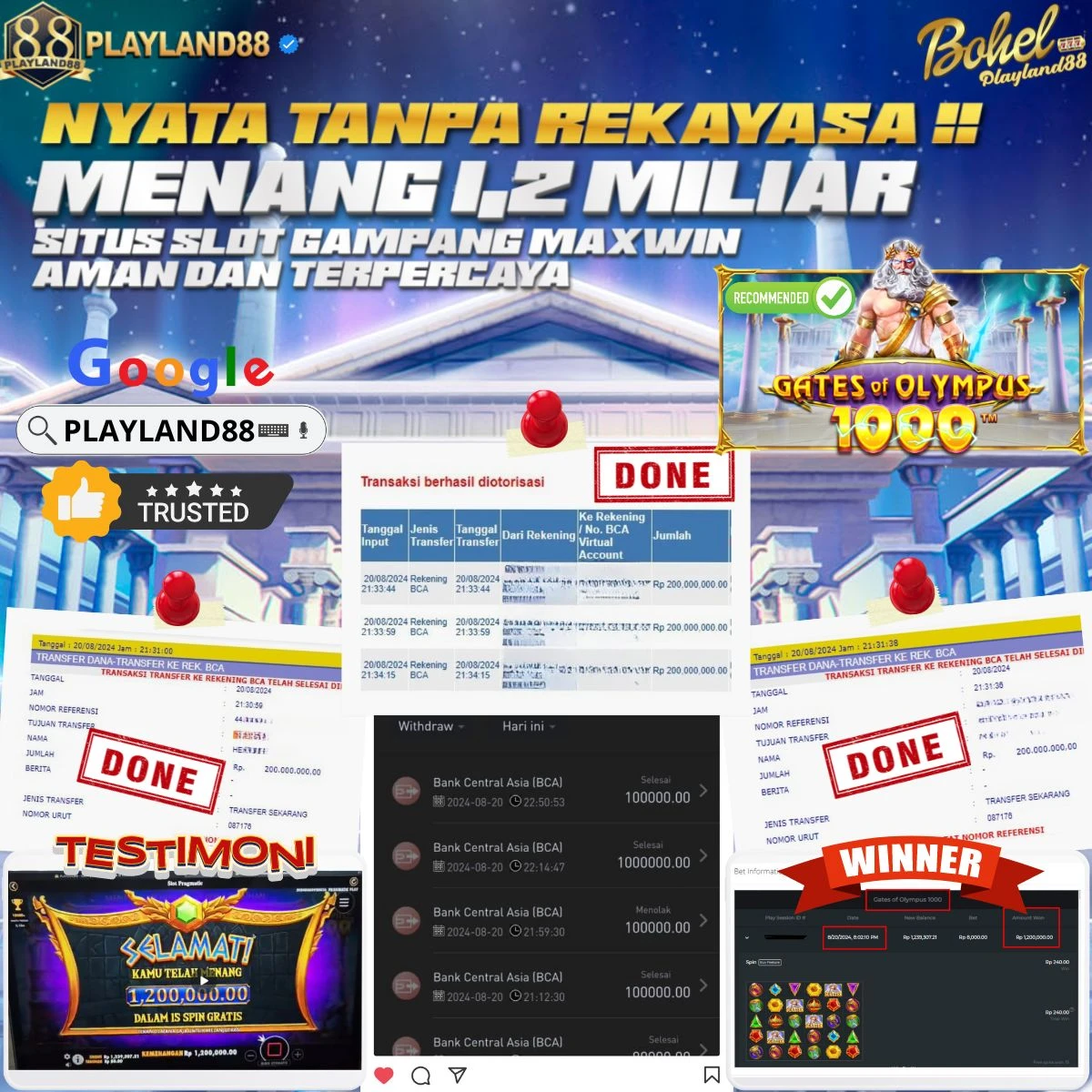 MAXWIN 1,2 MILIAR GATES OF OLYMPUS 1000